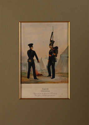 Российская империя. Лейб-гвардии Финляндский полк. Унтер-офицер и солдат в парадной форме. Вюрцбург, [1830-е]